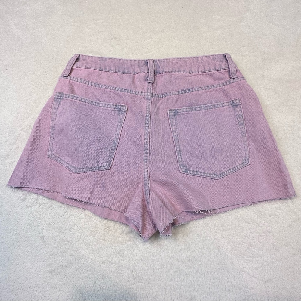NWT RSQ Pink Acid Wash High Rise Denim Shorts - Picture 5 of 16